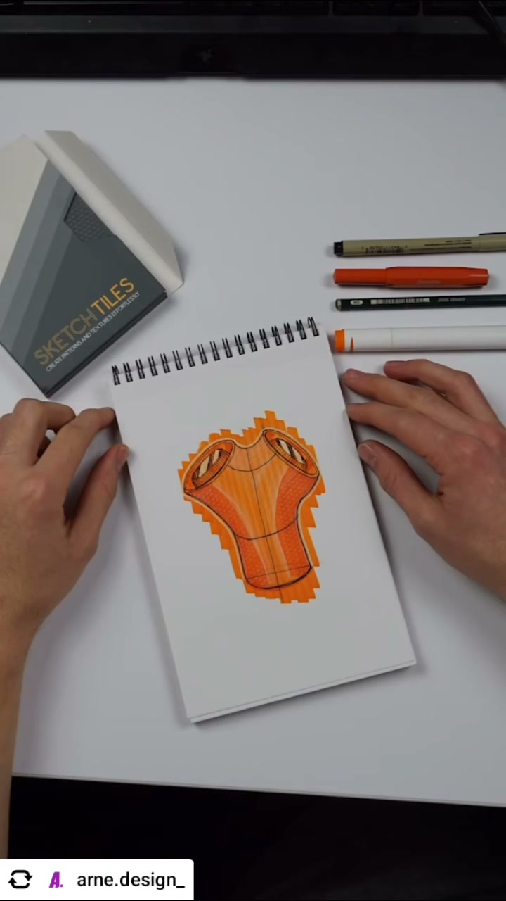 Orange vest sketch (video still) by Arne Klausmann