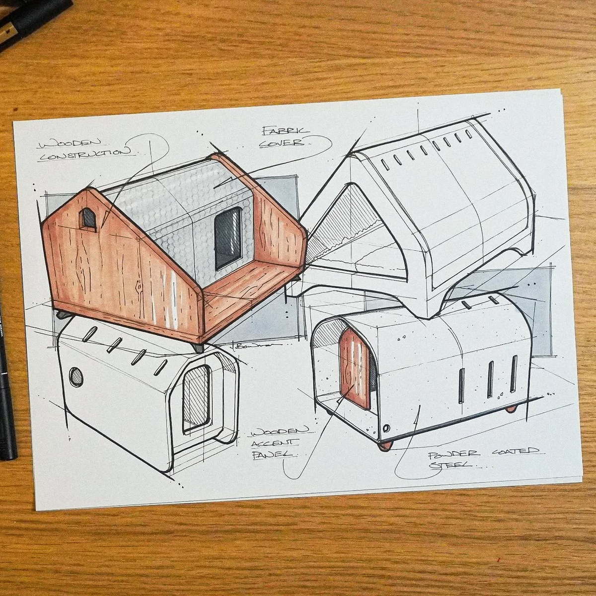 Architectural concepts with patterned surfaces by Matt Bowman
