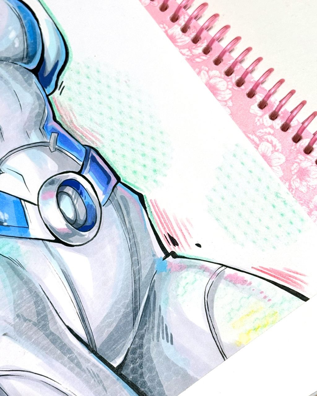 Invisible Woman illustration detail by @nila_art_art