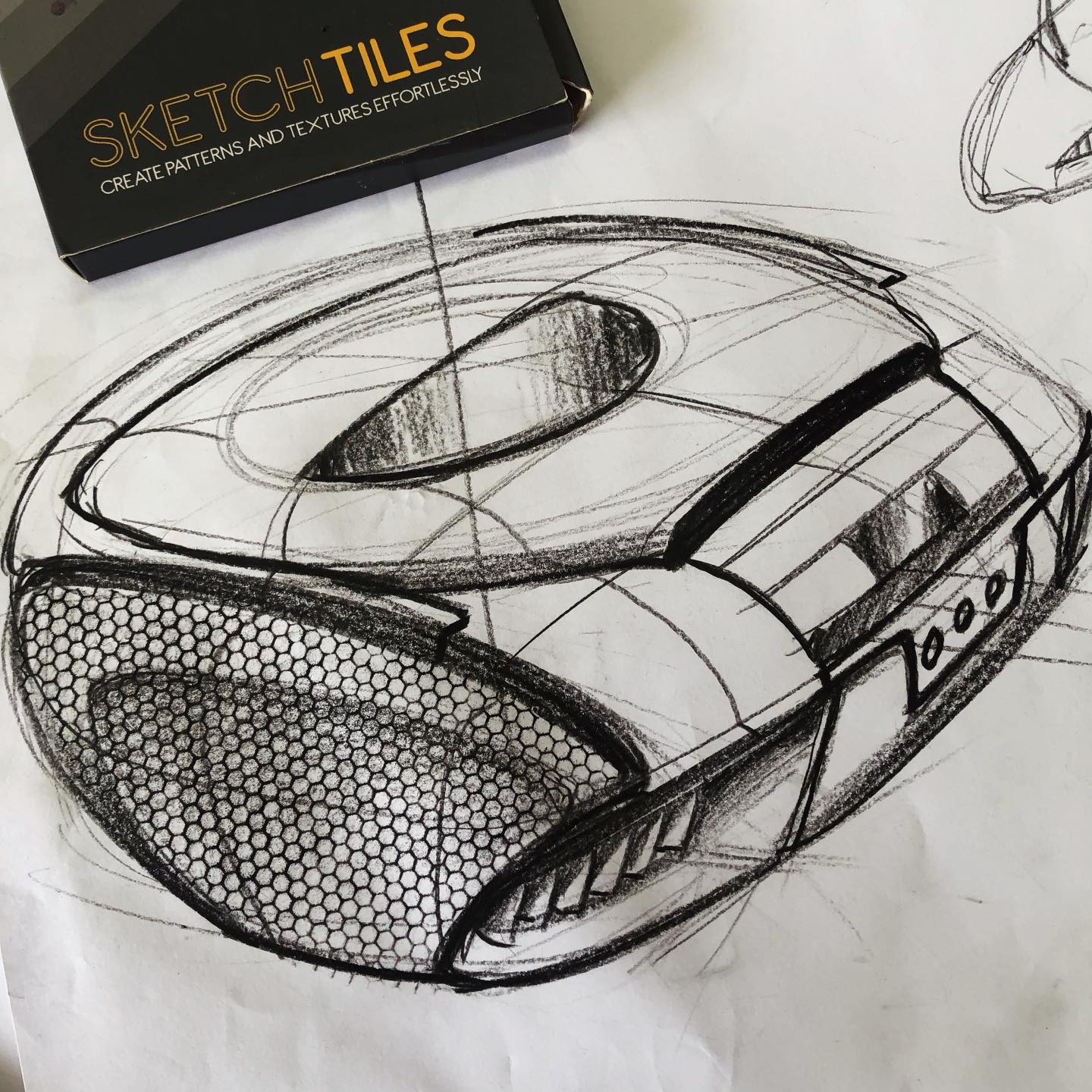 Stereo speaker texture study. From Sketch Academy classes
